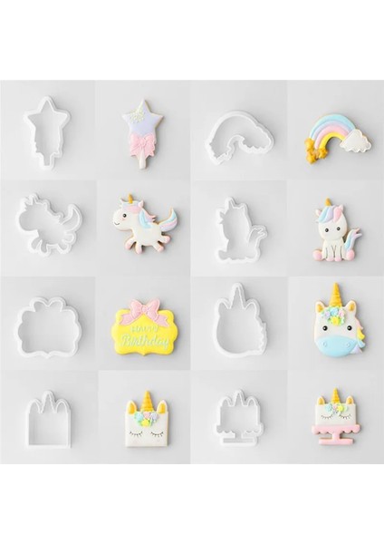 Bir Stil Et Dıy Sevimli Karikatür Unicorn At Şekli Fondan Kek Kurabiye Kesici Kalıp Bisküvi Dekorasyon Kalıpları Mutfak Pişirme Araçları (Yurt Dışından) fiyatları