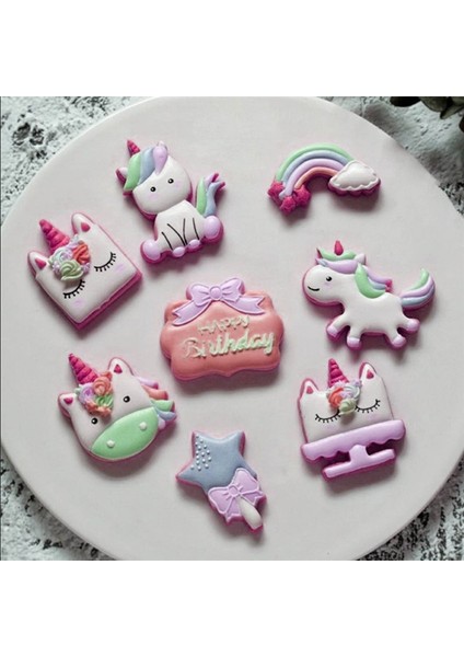 Bir Stil Et Dıy Sevimli Karikatür Unicorn At Şekli Fondan Kek Kurabiye Kesici Kalıp Bisküvi Dekorasyon Kalıpları Mutfak Pişirme Araçları (Yurt Dışından) indirimleri