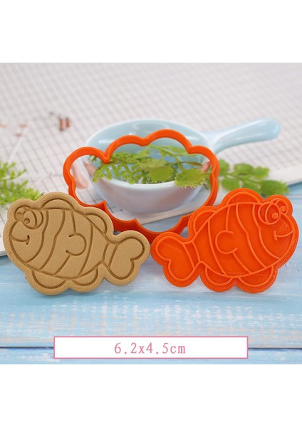 Balık1 Stili Ute Okyanus Fondan Kek Kalıbı Bisküvi Çerez Piston Kesiciler Sugarcraft Kek Dekorasyon Araçları (Yurt Dışından)