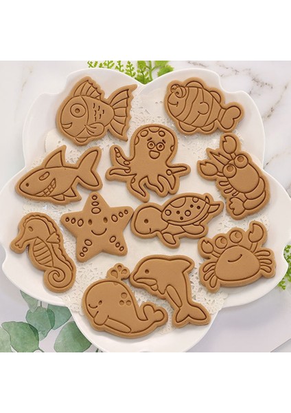 Balık1 Stili Ute Okyanus Fondan Kek Kalıbı Bisküvi Çerez Piston Kesiciler Sugarcraft Kek Dekorasyon Araçları (Yurt Dışından) fırsatları