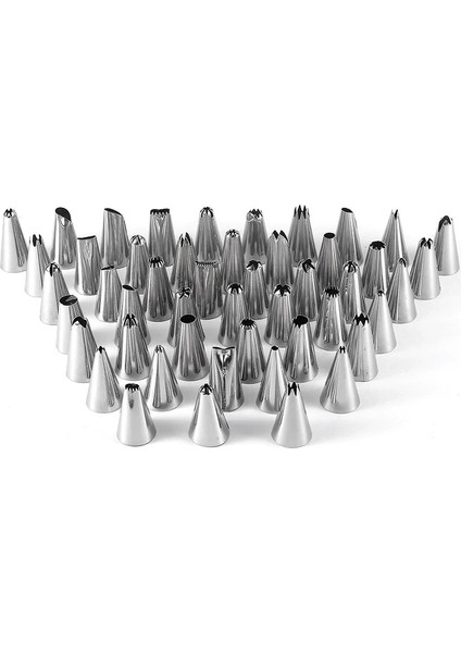 50 Adet Tarzı Yeniden Kullanılabilir Buzlanma G Nozullar Seti Pasta Torbası Paslanmaz Çelik Kek Dekorasyon Aracı Pişirme Araçları Pasta Mutfak Aksesuarları (Yurt Dışından) fiyatları