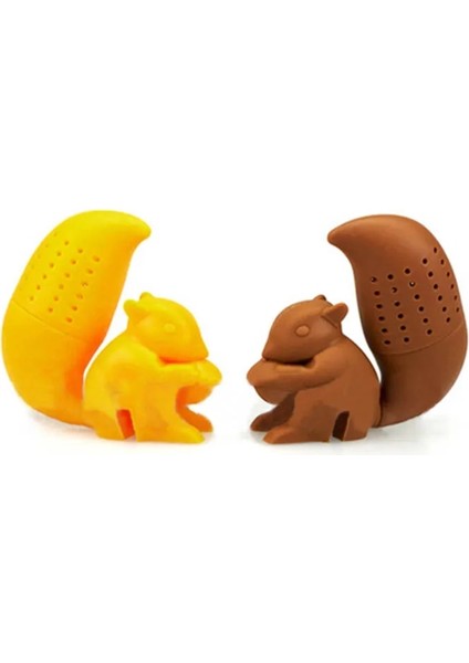 Turuncu Tarzı 1 Adet Çay Süzgeç Difüzör Aksesuarları Demleme Çay Cihazı Yeniden Kullanılabilir Silikon Bitkisel Baharat Filtresi Çay Demlik Sincap Şekli (Yurt Dışından) modelleri