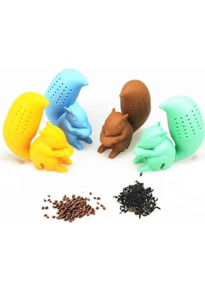 Turuncu Tarzı 1 Adet Çay Süzgeç Difüzör Aksesuarları Demleme Çay Cihazı Yeniden Kullanılabilir Silikon Bitkisel Baharat Filtresi Çay Demlik Sincap Şekli (Yurt Dışından) indirimleri