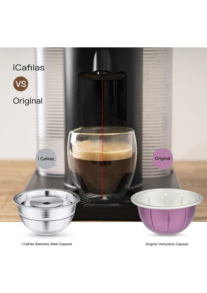 Açık Yeşil Tarzı Nespresso Vertuo Maker Vertuoline Gca1 & Delonghi ENV135 Paslanmaz Çelik Kahve Kapsül Pod Için Icafilas Yeniden Kullanılabilir Filtreler (Yurt Dışından) modelleri