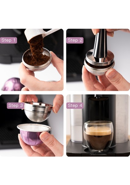 Açık Yeşil Tarzı Nespresso Vertuo Maker Vertuoline Gca1 & Delonghi ENV135 Paslanmaz Çelik Kahve Kapsül Pod Için Icafilas Yeniden Kullanılabilir Filtreler (Yurt Dışından) indirimleri