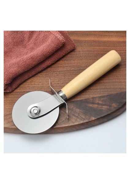 1 Adet Tarzı Paslanmaz Çelik Pizza Tek Tekerlekli Kesim Aletleri Çapı Ev Pizza Bıçağı Kek Aletleri Waffle Çerezleri Için Tekerlek Kullanımı (Yurt Dışından)