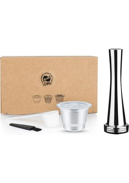 Bordo Tarzı Icafilasıcafilas Paslanmaz Metal Nespresso Kapsül Için Yeniden Kullanılabilir Presli Kahve Öğütücü Paslanmaz Tamper Espresso Makinesi Sepeti (Yurt Dışından)