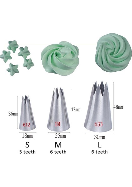 NO.521 Stili Pcset Krizantem Nozul Buzlanma G Pasta Nozulları Mutfak Gadget Pişirme Aksesuarları Pasta Dekorasyon Araçları Yapma (Yurt Dışından)