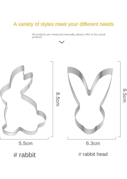Resim-4 Adet Tarzı Combinatiotainless Çelik Kesiciler Çerez 3D Hayvan Kalıp Kek Kolye Paskalya Dekorasyon Bisküvi Kalıp Için Pişirme Araçları (Yurt Dışından) modelleri