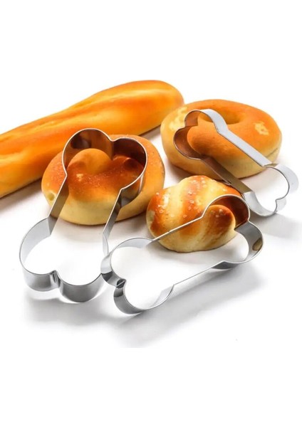 Gösterilen Stil Gibi 3 Adet Hayvan Pet Köpek Kemik Pençe Kurabiye Kesici Kalıp 3D Şeker El Sanatları Pasta Bisküvi Fondan Kek Pişirme Kalıp Ev Dıy Kek Dekorasyon (Yurt Dışından)