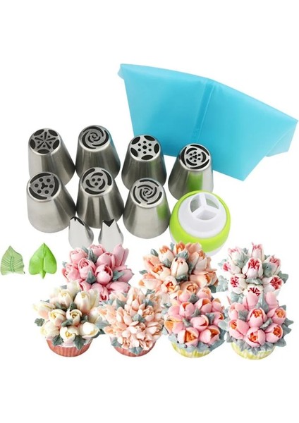 Krema G Nozulu Rus Lale Pasta Nozulları Kremalı Kek Krema Dekorasyon Ipuçları Pişirmepasta Araçları (Yurt Dışından)