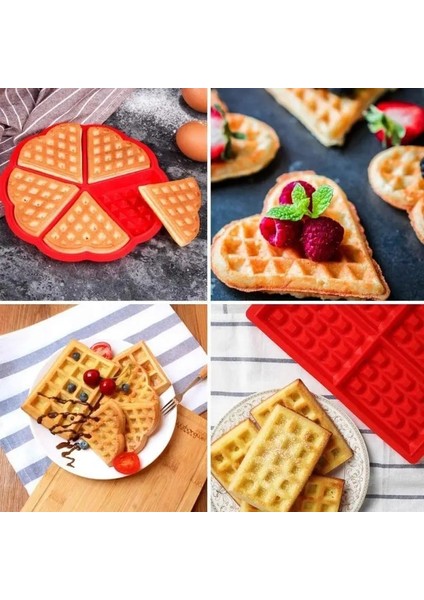 Turuncu Tarzı Waffle Kalıbı Silikon Waffle Pişirme Kalıbı Makinesi Çikolata Pişirme Tepsisi Yuvarlak Yapışmaz Waffle Bisküvi Tavası Kek Yapımı Bakeware (Yurt Dışından) indirimleri