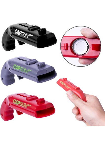 Kırmızı Stil Yaratıcı Konserve Açacağı Bahar Kap Mancınık Fırlatıcı Tabanca Şekli Bar Aracı Içecek Açılış Atıcı Bira Şişe Açacağı Mutfak Gadget Seti (Yurt Dışından)