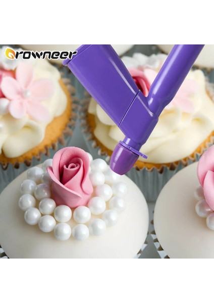 Mor Set Stili Inci Kek Süsleme Topu Fondan Tabancası Dıy Ayrılabilir Sugarcraft Kek Araçları Mor Çikolata Ultra Hafif Kil Yapıcı (Yurt Dışından) fırsatları