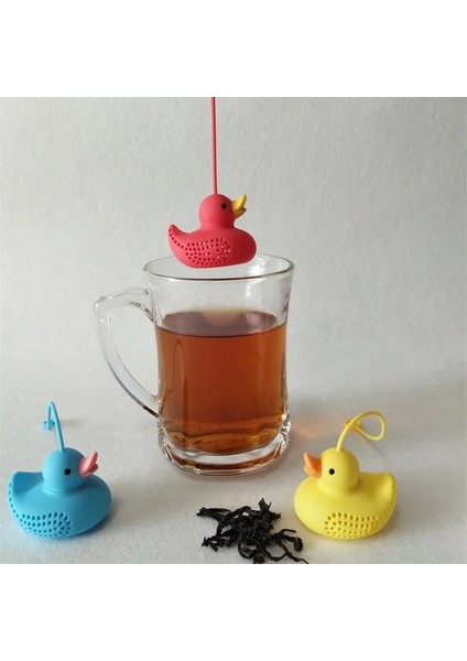 Mavi Stil 1 Adet Yaratıcı Küçük Sarı Ördek Silikon Çay Demlik Süzgeçler Filtre Çay Seti Mutfak Aksesuarları Çay Bardağı Süzgeç (Yurt Dışından) fırsatları