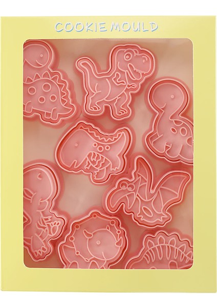 8 Adet Tarzı Et Dinozor Şekli Çerez Kesiciler Plastik 3D Karikatür Basılabilir Bisküvi Kalıbı Çerez Damgası Mutfak Pişirme Pasta Bakeware (Yurt Dışından) indirimleri
