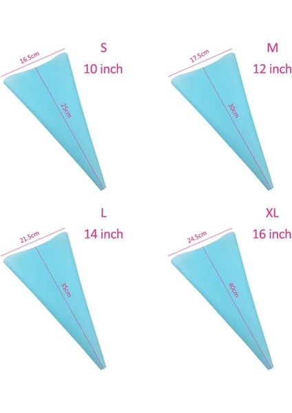 Mavi Stil 4 Adet Dıy Kek Dekorasyon Pişirme Aksesuarları Yeniden Kullanılabilir G Çanta Mutfak Aletleri Krem Pasta Torbası Gıda Sınıfı Eva (Yurt Dışından) fırsatları