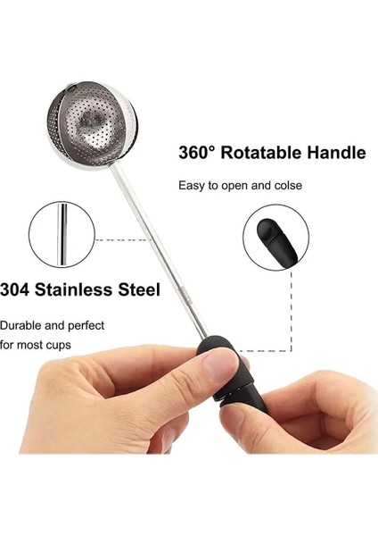 B Tarzı Çelik Çay Makinesi Filtre Çay Demlik Topu Taşınabilir Ince Örgü Çay Filtre Kolu 360 Derece Döndürme Çay Aracı Teaware (Yurt Dışından) indirimleri