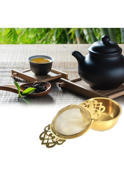 Gümüş Tarzı Paslanmaz Çelik Çift Kulak Baharat Demlik Filtre Gevşek Yaprak Damlama Kase ile Çay Süzgeci Çay Çift Kanat Kolları ile (Yurt Dışından) fırsatları