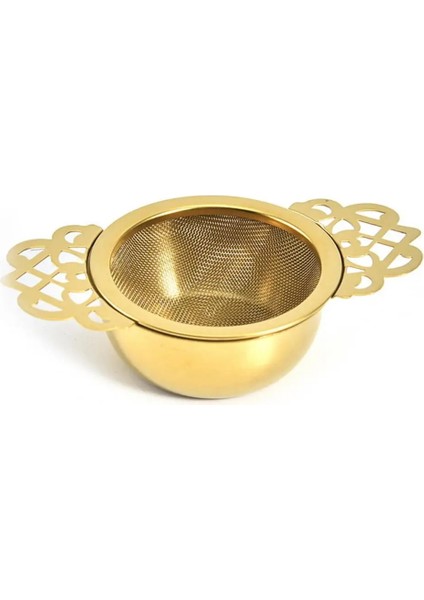 Gümüş Tarzı Paslanmaz Çelik Çift Kulak Baharat Demlik Filtre Gevşek Yaprak Damlama Kase ile Çay Süzgeci Çay Çift Kanat Kolları ile (Yurt Dışından) indirimleri