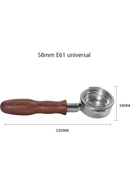 E61-D Stili Expobar E61 Portafilter Kahve Makinesi Masif Ahşap Dipsiz Kulp 58MM Evrensel Uygulanabilir Grup Başı Maun Dipsiz (Yurt Dışından)