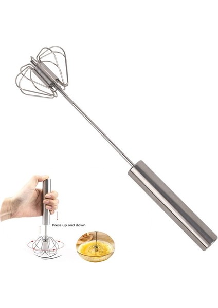 Mavi 30CMX40CM Stili Emi-Otomatik Mikser Yumurta Çırpıcı Manuel Kendinden Dönen Paslanmaz Çelik Çırpma El Blenderi Yumurta Kreması Karıştırma Mutfak Aletleri (Yurt Dışından)
