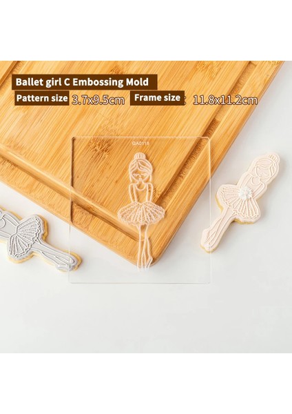 Balegirlcekabartma Stili Bale Kız Doğum Günü Kuğu Kurabiye Piston Kesiciler Fondan Kek Kalıbı Bisküvi Sugarcraft Kek Dekorasyon Araçları Kurabiye Damgası (Yurt Dışından)
