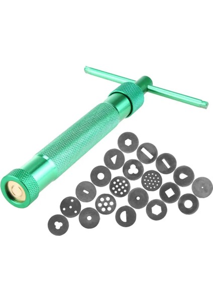 Yeşil Stil Dıy Zanaat Çömlek Kil Ekstruder Fondan Kek Balçık Pasta Tabancası Heykel Şeker Macunu Seramik Polimer Için Modelleme Metal Aracı (Yurt Dışından)