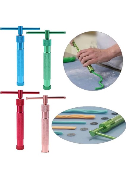 Yeşil Stil Dıy Zanaat Çömlek Kil Ekstruder Fondan Kek Balçık Pasta Tabancası Heykel Şeker Macunu Seramik Polimer Için Modelleme Metal Aracı (Yurt Dışından) modelleri