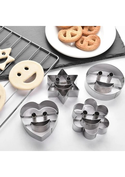 Noel Stili Için 10 Adet Et Çerez Kesici Bisküvi Kalıbı Paslanmaz Çelik Gülen Tipi Dıy Çerez Bisküvi Kalıbı Kek Pişirme Araçları Mutfak Bakeware Kalıp (Yurt Dışından) indirimleri