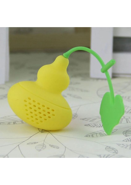 Sarı Stil 1 Parça Kabak Çay Poşetleri Silikon Filtre Demlik Jel Filtrasyon Yaprak Süzgeçler Çay Kaşığı Bitkisel Aracı Çaydanlık Çay Fincanı Siceraria (Yurt Dışından)