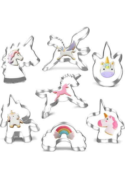 C Stili Karikatür Unicorn Çerez Kesici Kalıp Paslanmaz Çelik Fondan Kek Bisküvi Kalıbı Pişirme Araçları Unicorn Doğum Günü Partisi Süslemeleri (Yurt Dışından) modelleri