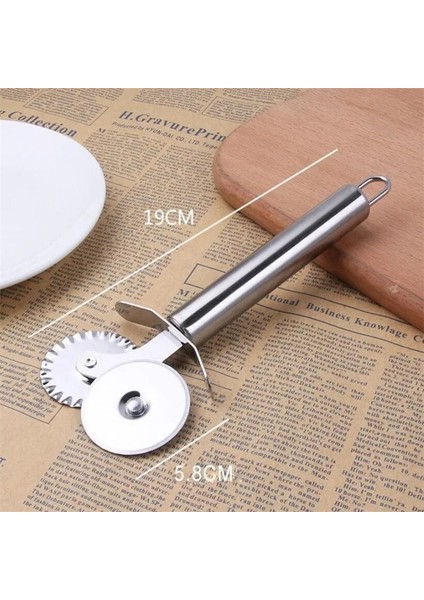 Çift Rulo Pizza Paslanmaz Çelik Bıçak Makarna Kesici Makarna Yuvarlak Dantel Pizza Tekerlek Gözleme Pasta Pasta Dilimleme Bıçağı Mutfak Aletleri (Yurt Dışından) modelleri