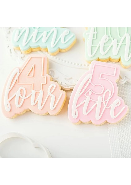 PC0138-BEŞ Stil Akrilik Numarası Kabartmalı Kalıp Mutlu Doğum Günü Pastası Fondan Kalıp Şeker El Sanatları Kurabiye Kabartma Kesici Dıy Kek Araçları (Yurt Dışından) fiyatları