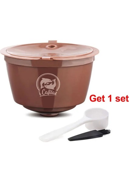 1 Kahverengi Stil Nescafe Dolce Gusto Için Icafilas 3. Nesil Yeniden Kullanılabilir Kahve Filtresi Dolci Gusto Kapsül Metal Mesh Cafeteira Damlatıcı ile Fincan (Yurt Dışından)