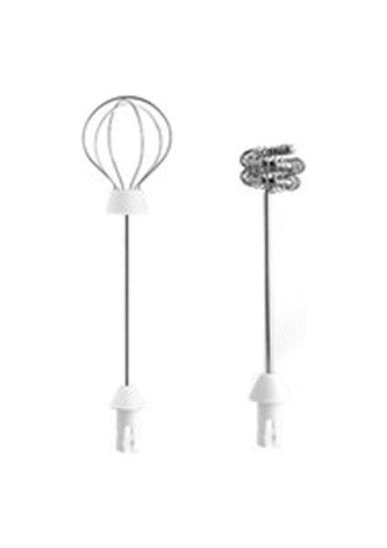 2 Kafa Stili El Elektrikli Süt Köpürtücü Yumurta Çırpıcı Frother Foamer USB Şarjlı Kek Aracı Kahve Latte Mutfak Mikseri Çok Işlevli (Yurt Dışından)