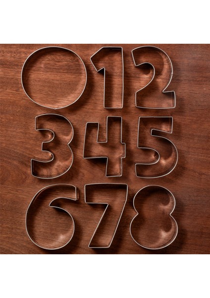 No.8 Stili Kenıao Numbers Çerez Kesici - Sayı Çocuk Bisküvi Fondan Ekmek Sandviç Kalıpları - Paslanmaz Çelik (Yurt Dışından) modelleri