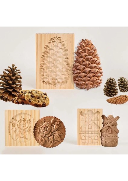Sincap Tarzı Ahşap Kurabiye Kalıbı Kesici Ahşap Zencefilli Kurabiye Kalıpları Basın 3D Kek Kabartma Pişirme Kalıbı Gül Çiçek Kesici Fırın Aletleri (Yurt Dışından) fırsatları