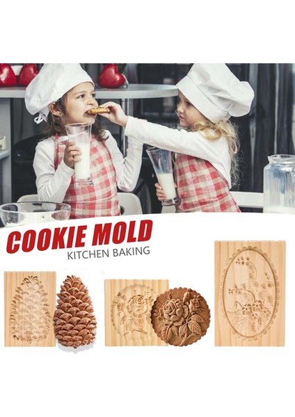 Sincap Tarzı Ahşap Kurabiye Kalıbı Kesici Ahşap Zencefilli Kurabiye Kalıpları Basın 3D Kek Kabartma Pişirme Kalıbı Gül Çiçek Kesici Fırın Aletleri (Yurt Dışından) indirimleri