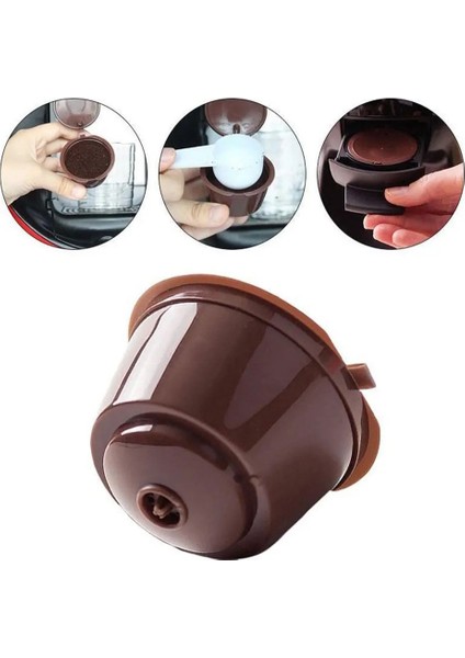 3 Stili Yazın Yeniden Kullanılabilir Kahve Kapsülü Pod Filtre Bardakları Kaşık Fırçalı Set Çevre Dostu Paslanmaz Çelik Hasır Filtre Dolce Gusto Için Uygun (Yurt Dışından) modelleri