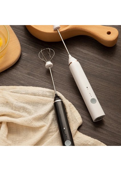 3. Nesil Beyaz Stil Elektrikli Çırpma USB Şarj Üç Hız Ayarı Mutfak Pişirme Araçları Fıskiye Yumurta Kreması Sos Karıştırıcı Küçük Süt Köpürtücü (Yurt Dışından) indirimleri