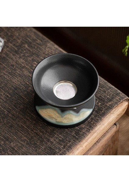 Resim Stili Olarak Japon Tarzı Seramik Çay Süzgeci El-Boyalı Uzak Tepeler Sır Çay Demlik Çay Makinesi Filtre Çay Kaçak Tutucu Çay Töreni (Yurt Dışından)
