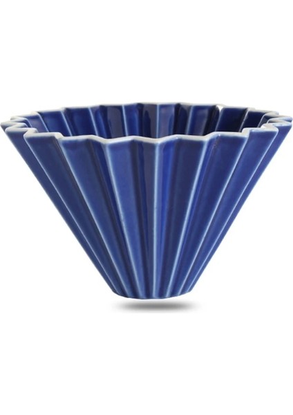Mavi Stil 3-4kup Seramik Kahve Filtre Fincan Standlı Kahve Makinesi Üzerine Dökün V60 Huni Damlatıcı Kek Filtre Fincan Kahve Aksesuarları (Yurt Dışından)