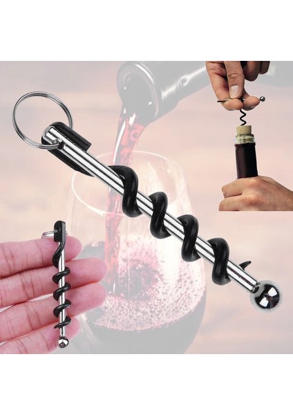 Gösterilen Stil Gibi Şarap Bira Şişe Açacağı Paslanmaz Çelik Menteşeli Tirbuşon Halka Açık Anahtarlık Şarap Açacağı Barware Mutfak Alet Çubuğu Aksesuarları (Yurt Dışından) indirimleri