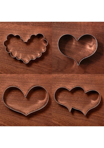 Kalp-C Stili Kenıao 6 Şekiller Kalp Çerez Kesici Düğün Için Sevgililer Günü Ekmek Sandviç Paslanmaz Çelik Bisküvi Fondan Büyük Kalıp (Yurt Dışından) indirimleri