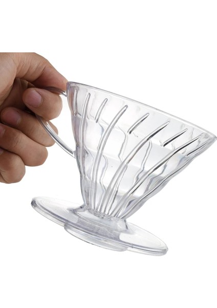 4 Bardak Kağıt Filtre Stili Kahve Damlatıcı V60 Barista Kahve Demleme Bardaklarına Dökmek Için Reçine Kahve Filtresi (Yurt Dışından)