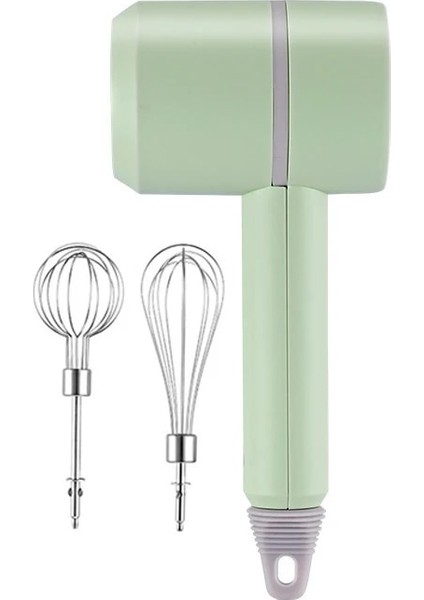 Yeşil Stil Mini Akülü Elektrikli Yumurta Çırpıcı El USB Şarj Edilebilir Gıda Blender Süt Köpürtücü 3 Hız Krema Gıda Kek Karıştırıcı (Yurt Dışından)