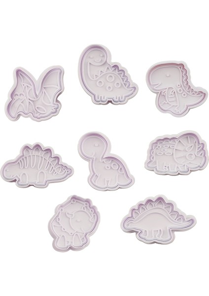 Dinozor Kıyafeti Stili Ookie Kesici Set Hayvan Dinozor Noel Kek Araçları Bisküvi Damga Fondan Kalıp Pişirme Sugarcraft Aksesuarları (Yurt Dışından)