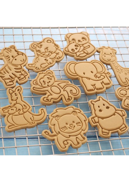 Dinozor Kıyafeti Stili Ookie Kesici Set Hayvan Dinozor Noel Kek Araçları Bisküvi Damga Fondan Kalıp Pişirme Sugarcraft Aksesuarları (Yurt Dışından) modelleri