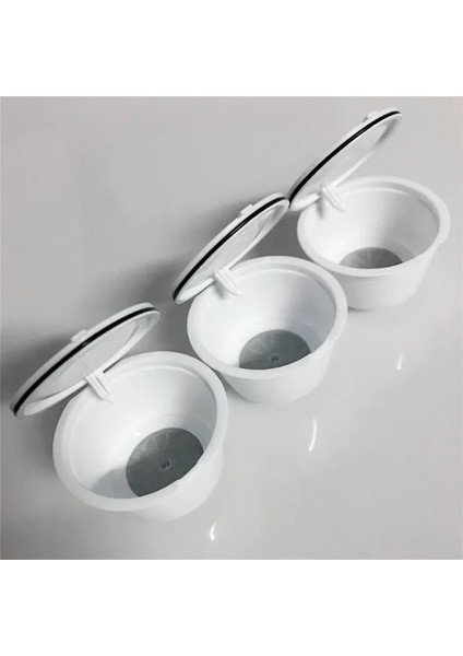 3 Adet Beyaz Stil Yeniden Kullanılabilir Kahve Kapsül Filtre Fincan Nescafe Dolce Gusto Için Doldurulabilir Kapaklar Kaşık Fırça Filtre Sepetleri Pod Yumuşak Tat Tatlı (Yurt Dışından)